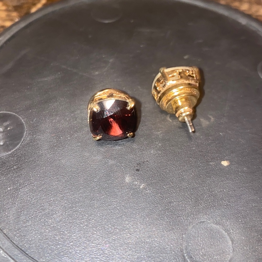 Maroon Tory Burch Studs